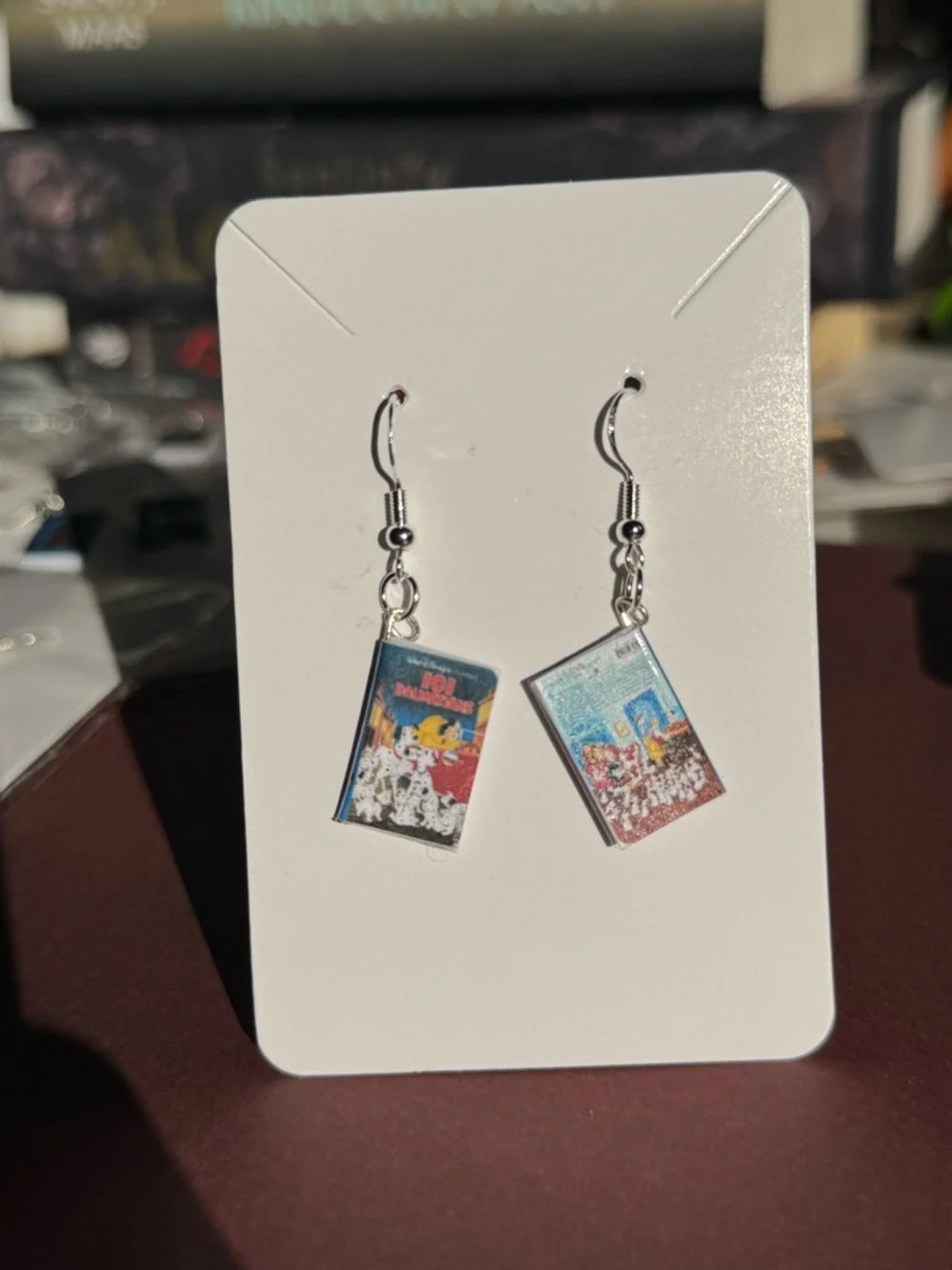 Disney 101 Dalmatians Book Charm Earrings - Black & White - Picture 2 of 6